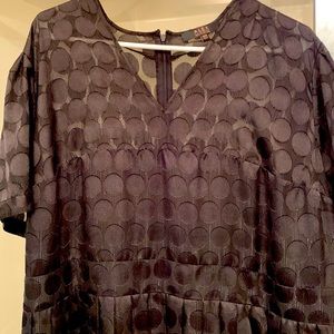 Black dress pleated skirt and short sleeve.Knee length dress , special occasions